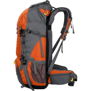 Sac à dos de randonnée 50L à chargement par le haut, en Ripstop, avec housse de pluie inférieure, compartiment de rangement, dos ventilé, sangles de compression, idéal pour le voyage - Product Image 4