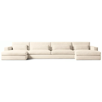 Canapé d'angle de luxe Lugano personnalisable avec housse, pour salon, hôtel, appartement, en bois, intérieur, doux et confortable