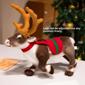 Dễ thương mô phỏng nai sừng tấm Tuần Lộc đồ chơi sang trọng rửa FAWN giáng sinh Hươu búp bê PP bông Comforter cho trẻ em đi kèm với Bình Định - Product Image 5