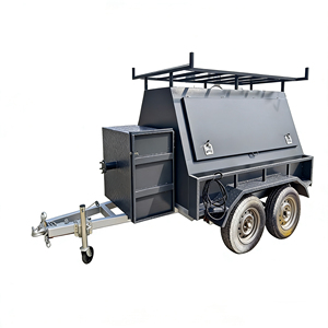 Chariot de restauration mobile classique et rétro, adapté à tous les scénarios extérieurs, idéal pour les marchés nocturnes, les stands de rue, la vente de glaces, de boissons et de snacks. - Product Image 3