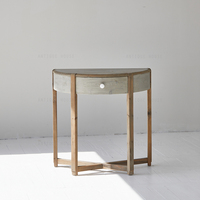 Meubles de salon légers classiques nordiques antiques japandi tables console en bois de pin recyclé table console moderne