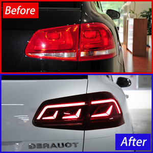 Conjunto de Luces Traseras para <span class=keywords><strong>VW</strong></span> <span class=keywords><strong>Touareg</strong></span> 2011-<span class=keywords><strong>2018</strong></span>, Actualización de Últimos Modelos, Luces Traseras LED con Señal de Giro Dinámica, Accesorios Populares - Product Image 6