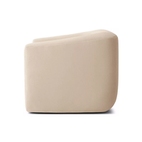 Fauteuil club rembourré tendance avec coussin moelleux personnalisable en tissu – Mobilier de loisirs pour villa, hôtel, salon