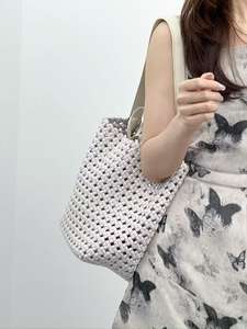 2025 Style français <span class=keywords><strong>luxe</strong></span> fait à la main sac à bandoulière petite taille Designer marques diamant perle élégant célèbre pour carré portable - Product Image 3