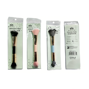 Juego de 24 brochas de maquillaje de doble punta en colores mixtos para aplicación facial - Product Image 1