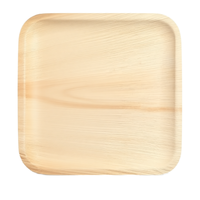 Assiettes jetables durables en feuilles de palmier, vaisselle naturelle en gaine d'arec pour restaurant ou usage domestique