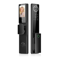 Cerradura Inteligente para Exteriores ESEYE 2026 Tuya con Reconocimiento Facial 3D, Huella Dactilar, Sin Llave, Videoportero, Impermeable, Compatible con Wi-Fi, Wood Cloud