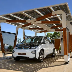 可再生能源车棚结构太阳能系统车棚凉棚太阳能车棚系统