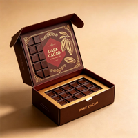 Boîte d'emballage pour chocolat personnalisée OEM ODM avec logo, boîte cadeau en carton ondulé de luxe pour chocolat et confiserie