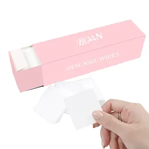 BQAN – boîte en papier pour vernis Gel UV jetable, sans peluches, nettoyant doux, lingettes pour ongles, tampons de dissolvant en coton