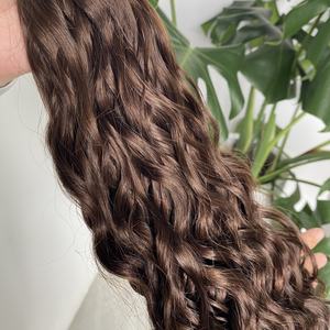 Cabello a granel 20 pulgadas personalizado a granel para mujeres al por mayor de alta calidad Color de onda natural 2 al por mayor 100g DD cutícula alineada de fábrica - Product Image 2