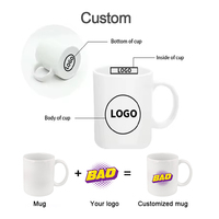 Mug à café en céramique de haute qualité, revêtement par sublimation, passe au lave-vaisselle, 11 oz, mug vierge pour sublimation