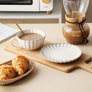 Assiettes en porcelaine Grandes assiettes à dîner pour salade Dessert Assiette de service en céramique Passe au micro-ondes et au lave-vaisselle - Product Image 5