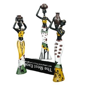 Statua Artigianale in Resina di Personaggio Femminile Africana da Film e TV, Scultura Tribale Ecologica Personalizzata OEM/ODM, Decorazione Etnica su Misura - Product Image 2