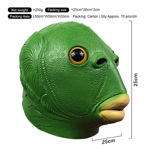 Masque d'animal pour fête d'Halloween, masque d'animal en latex naturel écologique pour cosplay intégral - Product Image 3