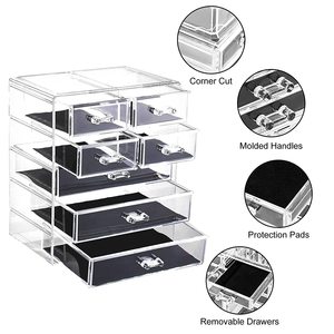 Tùy Chỉnh Acrylic Mỹ Phẩm Trang Sức Lưu Trữ Rõ Ràng <span class=keywords><strong>Plexiglass</strong></span> Ngăn Kéo Trang Điểm Tổ Chức Acrylic Hiển Thị Giá Kệ Đứng - Product Image 4
