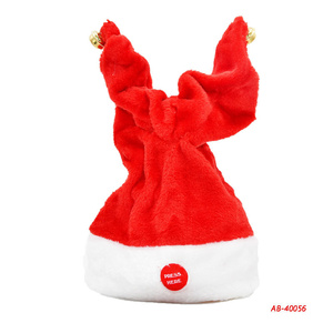 Chapeau <span class=keywords><strong>de</strong></span> Noël électrique HY6, nouveau chapeau <span class=keywords><strong>de</strong></span> Père Noël électrique chantant et dansant, peluche amusante, chapeau <span class=keywords><strong>de</strong></span> Père Noël <span class=keywords><strong>qui</strong></span> bouge - Product Image 2