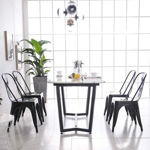 Vente en gros <span class=keywords><strong>de</strong></span> chaises <span class=keywords><strong>de</strong></span> café industrielles <span class=keywords><strong>vintage</strong></span> en acier avec cadre en fer design moderne - Product Image 4