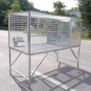 Fabrika ucuz özel Modern dikdörtgen ahşap Pet House katı desen dayanıklı açık köpek kedi kafesi rüzgar geçirmez plastik tepsi palet - Product Image 6