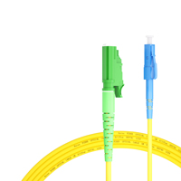 1m (3ft) Fiber Patch Cable 1 Fiber E2000 APC to LC UPC Simplex Single Mode (OS2) Riser (OFNR) 2.0mm Tight-Buffered Yellow