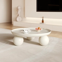 Nordique moderne simple petit appartement maison salon 2023 nouvelle table style crème table basse ronde table à thé minimaliste