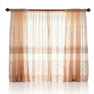 Cortinas de lino bordadas de 230 cm x 250 cm con forro, juego de 8 paneles de tela de poliéster para decoración de ventanas - Product Image 1