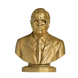 Statua della decorazione dell'ufficio festeggia la statuetta su ordinazione Di Personaggi Famosi statua d'oro Di Ambedkar - Product Image 1