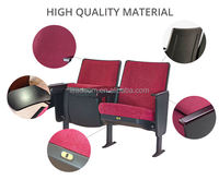 Chaise d'auditorium LEADCOM LS-13601NC avec siège rabattable et tablette d'écriture en bois pliable pour salle de conférence scolaire, théâtre, église