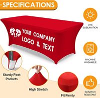 Nappe extensible en tissu Spandex imperméable, personnalisable avec logo, pour publicité commerciale et événements professionnels – Vente en gros à prix réduit