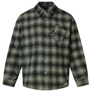 เสื้อเชิ้ตลำลองขนาดใหญ่สำหรับผู้ชายผ้าสักหลาดผ้าฝ้าย100% ไล่ระดับสีย้อนยุคเนื้อผ้าระบายอากาศ - Product Image 3