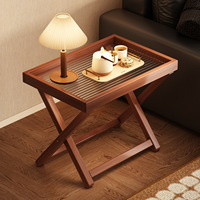 Table pliante moderne simple et mini, table d'appoint pour canapé, table basse pour salon, étagère de rangement, table d'angle créative pour balcon