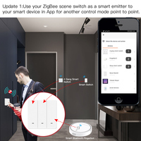 Interrupteur à bouton-poussoir intelligent Tuya Smart Home ZigBee3.0, commande à distance par application, hub Zigbee nécessaire, fonctionne avec Alexa