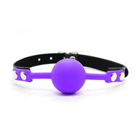 Bon marché Prix Silicone Bouche Ouverte Retenue Silicone Boule Adulte Produit SM Sex Toy Oral Plug pour Couple Bondage Bouche Plug BDSM