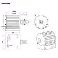 Alternateur à aimant permanent NdFeB 4000W 500 tr/min Générateur PMSG triphasé Système d'éolienne DIY