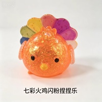 Jouet Squishy Coloré en Maltose, Thème Thanksgiving et Noël, Pailleté, Anti-stress à Rebond Lent, Cadeau Amusant et Nouveauté, Boîte Mystère
