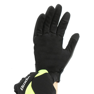 Bodun Cycling <b>Gloves</b> Fleece Lined <b>Touchscreen</b> Windproof For Outdoor Riding Sports Adult Unisex Black Fluorescent Green - Product Image 1