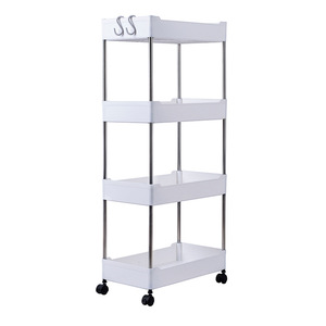 <b>Kitchen</b> <b>Storage</b> Rack 4 Tier Movable With Wheels For Organizing Cooking Supplies And Utensils In <b>Kitchen</b> - Product Image 5