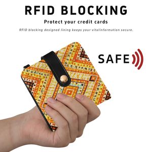 กระเป๋าสตางค์หนัง PU แบบสั้น ป้องกัน RFID พร้อมกระดุมแม่เหล็กและห่วงคล้องกุญแจ สำหรับผู้หญิง ใช้ในชีวิตประจำวัน - Product Image 4