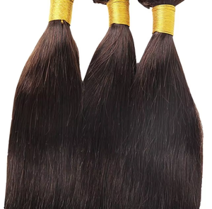 Extensions de cheveux humains brésiliens 20''-30'' Remy couleur naturelle lisses pré-collées tissage double trame machine 8A-12A pour - Product Image 2