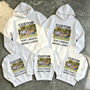 Sudadera con Capucha Personalizada 100% Algodón, Sudadera Gruesa de Felpa para <span class=keywords><strong>Hombre</strong></span>, Sudaderas y Camisetas Extra Grandes Unisex, Impresión Bajo Demanda, Fiesta de Cumpleaños - Product Image 4