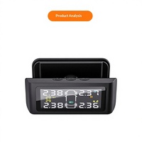 Système de surveillance de pression des pneus solaire sans fil, correspondance rapide, sans programmation, haute précision pour voiture, SUV, camionnette, alarme en temps réel
