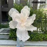Fleur artificielle géante en soie/fil 3D personnalisable pour décoration de mariage, toile de fond, fête d'anniversaire, scène événementielle