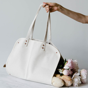 Sac de rangement pour fleurs en toile de style nordique, sac fourre-tout portable pour fleurs séchées, sac cadeau pour bouquet, panier de courses créatif pour l'extérieur - Product Image 4