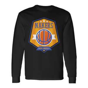 Camiseta de manga larga de baloncesto Nakers con diseño New Angeles - Product Image 1