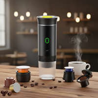 Nouvelle Génération Machine à Café Expresso Électrique Portable de Voyage 12V/220V Personnalisable pour Extérieur, Mini Machine à Capsules et à Café Moulu