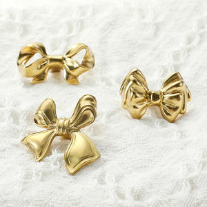 Koppalive tembaga kreatif busur simpul pegangan kenop emas laci lemari pintu kabinet busur pegangan kuningan padat - Product Image 2