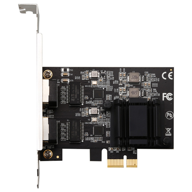 PCIE to 2-port 2.5G Gigabit Network Adapter Server Desktop Soft Route 2500M High-speed RJ45 8125B