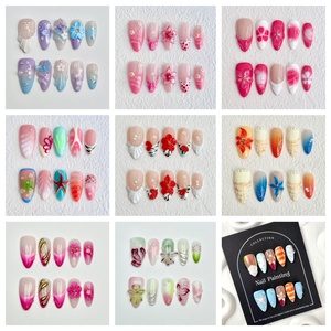 Uñas Acrílicas Suaves ShuangYu al por Mayor, 10 Piezas, Diseño 3D de Lujo, Reciclables, Patrón Prediseñado, Mediano/Cortas - Product Image 5