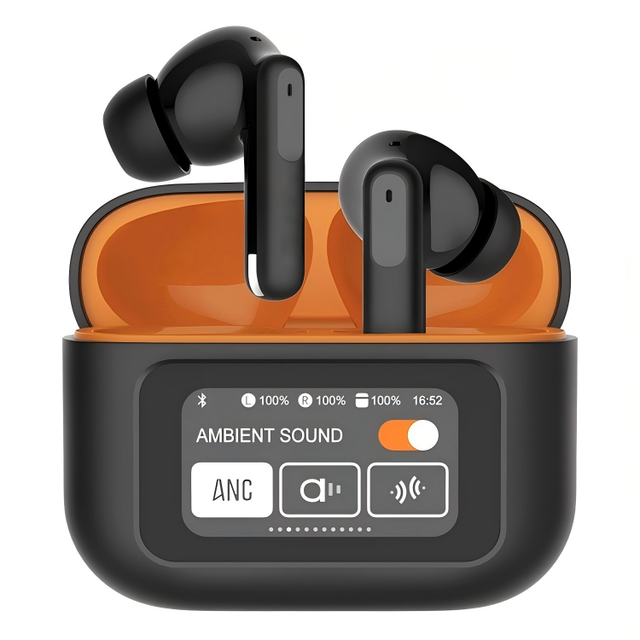 AI Translator Earbuds Smart Screen Bluetooth Earphones ANC ENC Noise Cancelling Wireless Translation Headphones