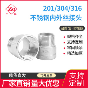 Conectores Roscados Macho y Hembra de Acero Inoxidable del Fabricante 201/304/316 de Cabeza Directa Duraderos para Diversas Aplicaciones - Product Image 4